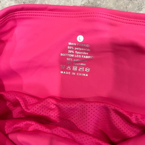 NEW NWT TGP the gym people pink running athletic shorts L large - Picture 3 of 6